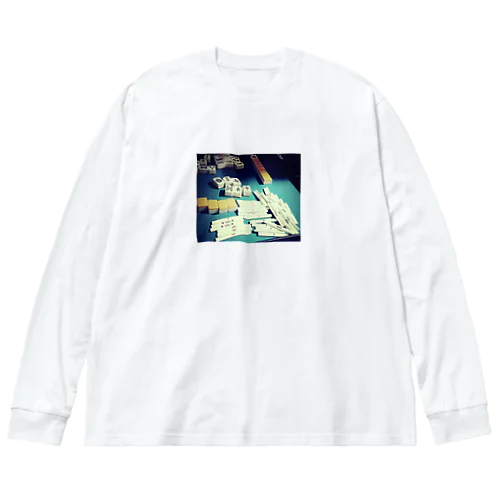 捲りトップ Big Long Sleeve T-Shirt