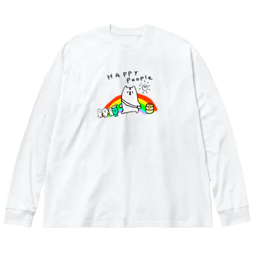 happy people ビッグシルエットロングスリーブTシャツ