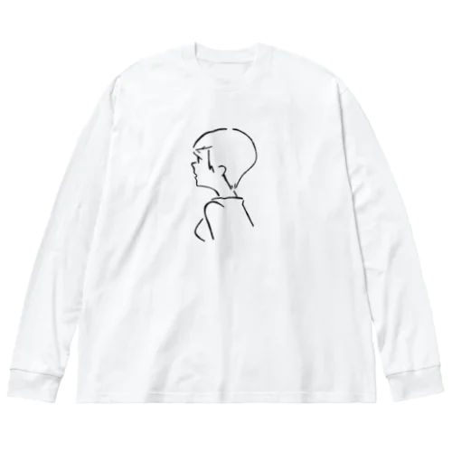 ガールフレンドショートヘア ビッグシルエットロングスリーブTシャツ