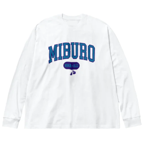 カレッジ2 ブルー×パープルロゴ Big Long Sleeve T-Shirt