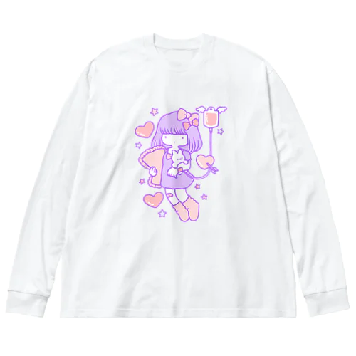 点滴少女 ビッグシルエットロングスリーブTシャツ