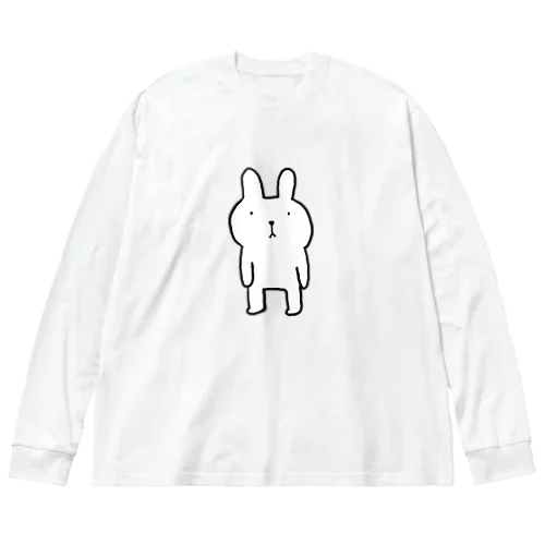 ふつウサ直立 ビッグシルエットロングスリーブTシャツ