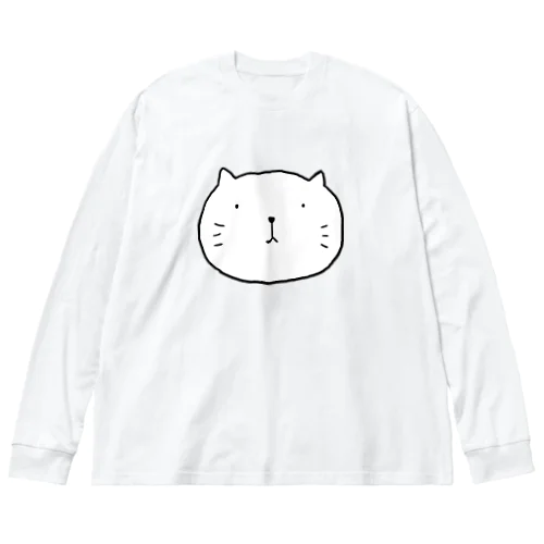 ねこ管理人の顔 ビッグシルエットロングスリーブTシャツ