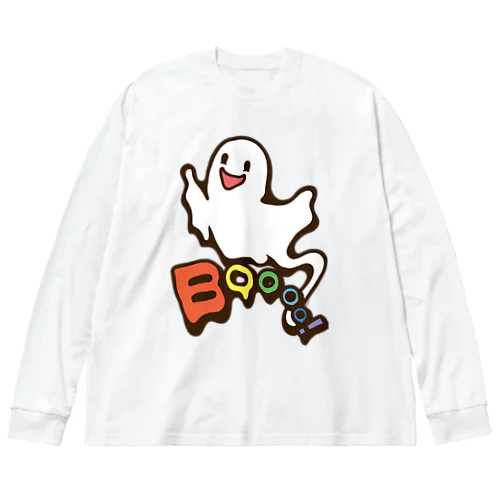 おばけちゃんばぁ!(Boo!ゴースト)カラフル ビッグシルエットロングスリーブTシャツ