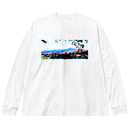 一目千本桜 ビッグシルエットロングスリーブTシャツ