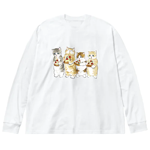 みよーんピザ ビッグシルエットロングスリーブTシャツ