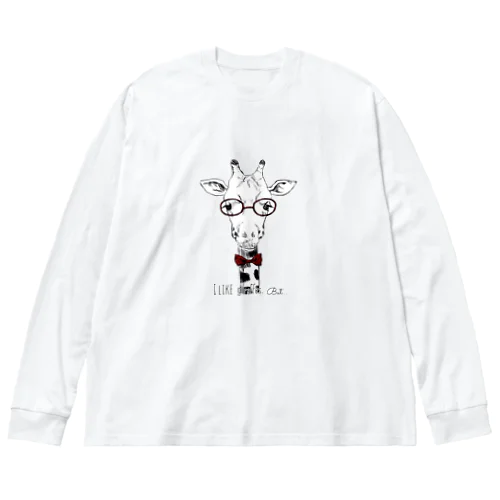 I like giraffes. But…(RED) ビッグシルエットロングスリーブTシャツ