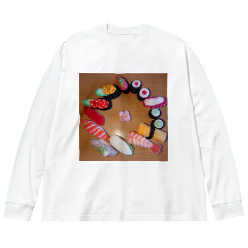 羊毛フェルトＤＥお寿司 Big Long Sleeve T-Shirt