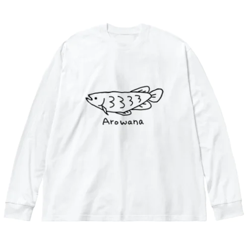 しゃくれアロワナ ビッグシルエットロングスリーブTシャツ