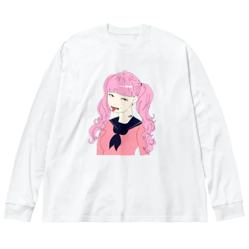 シリアルナンバー104(てんし)にゃん ビッグシルエットロングスリーブTシャツ