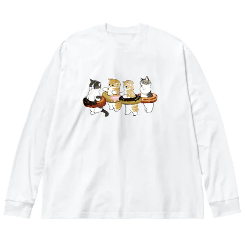 ドーナッツにゃん Big Long Sleeve T-Shirt