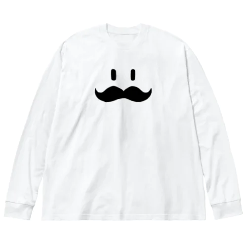 ヒゲ（黒） Big Long Sleeve T-Shirt