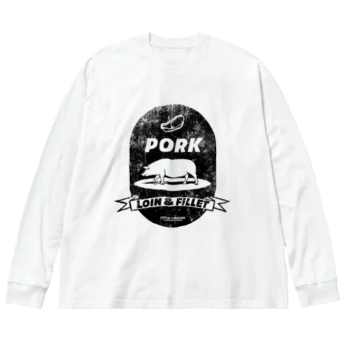 ポーク（B） ビッグシルエットロングスリーブTシャツ