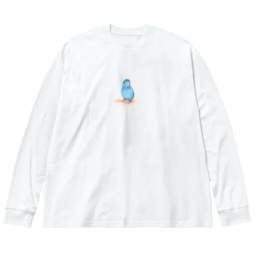 ブルーマメルリハ【まめるりはことり】 Big Long Sleeve T-Shirt