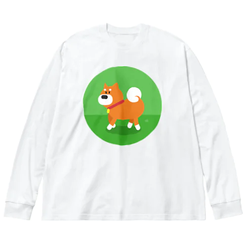 柴犬さんぽ ビッグシルエットロングスリーブTシャツ