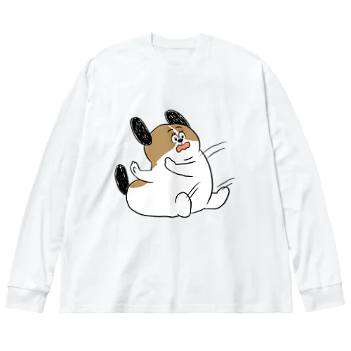 もじゃまるしりもち ビッグシルエットロングスリーブTシャツ