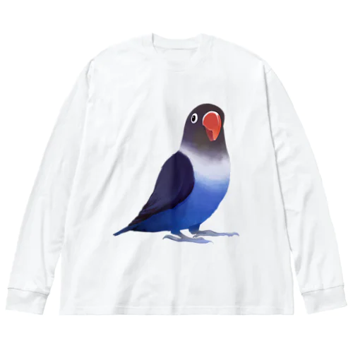 ボタンインコ　おすましコバルトブルー【まめるりはことり】 Big Long Sleeve T-Shirt