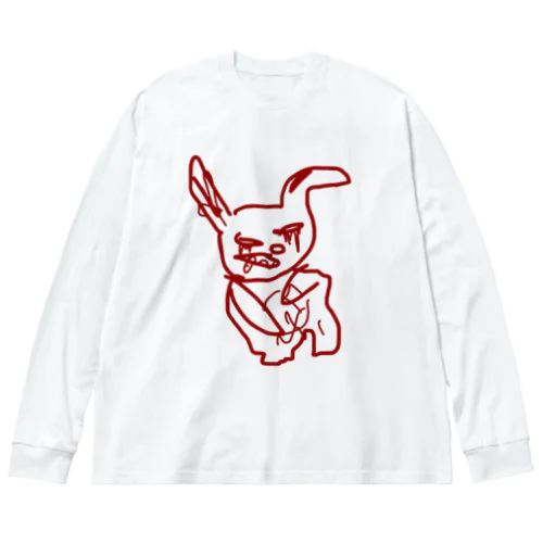 たのしくうさちゃん ビッグシルエットロングスリーブTシャツ