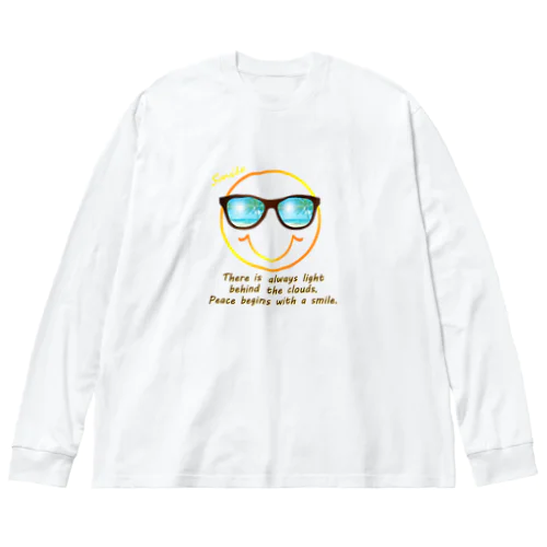 サングラス×スマイル🕶（オレンジ） Big Long Sleeve T-Shirt