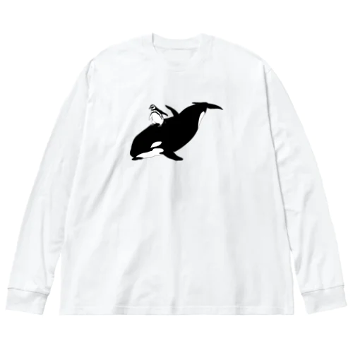 シャチ乗りペンギン Big Long Sleeve T-Shirt