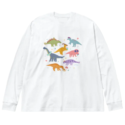 夏の恐竜たち ビッグシルエットロングスリーブTシャツ