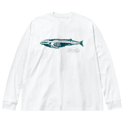 クジラの骨格 Big Long Sleeve T-Shirt