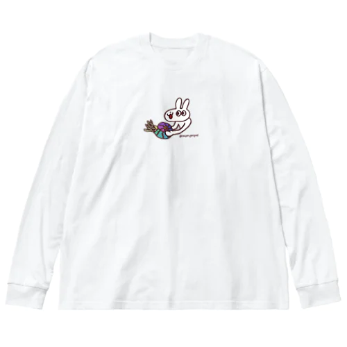 アンモナイトうさぽん ビッグシルエットロングスリーブTシャツ