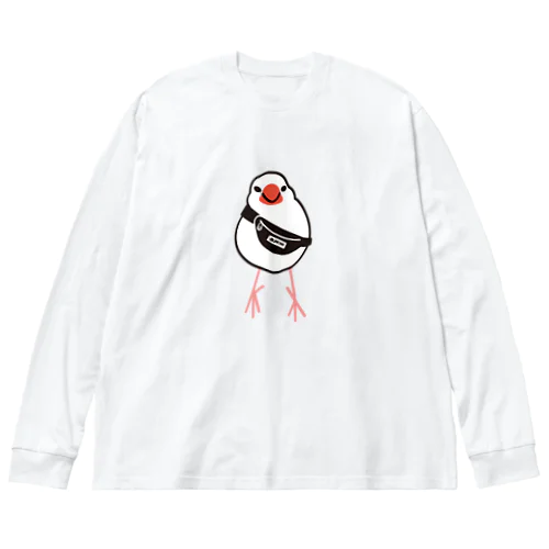 ウエストポーチの文鳥 ビッグシルエットロングスリーブTシャツ