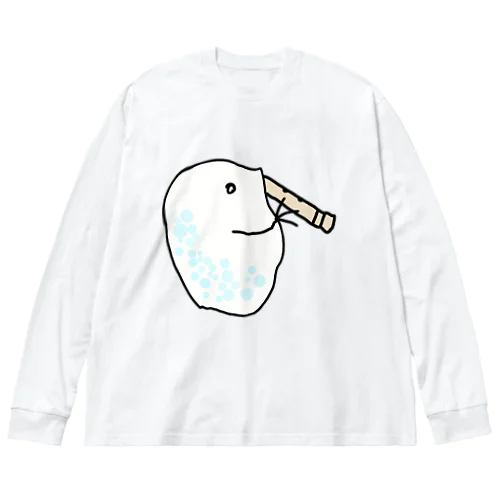 尺八を吹くミジンコ Big Long Sleeve T-Shirt