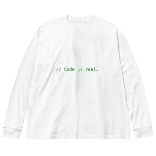 // Code is real. ビッグシルエットロングスリーブTシャツ