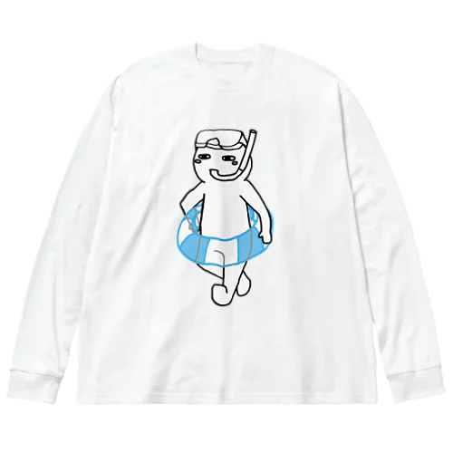 夏は嫌いだ(文字無し) ビッグシルエットロングスリーブTシャツ