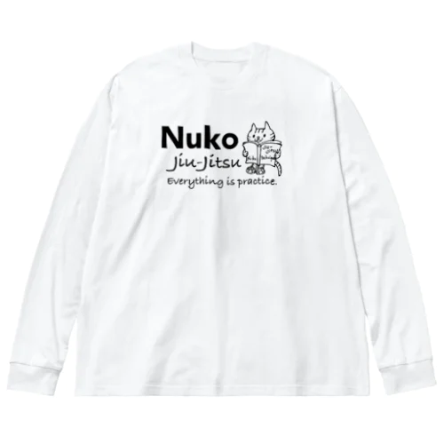 ヌコ(ネコ) 柔術Ⅱ ビッグシルエットロングスリーブTシャツ