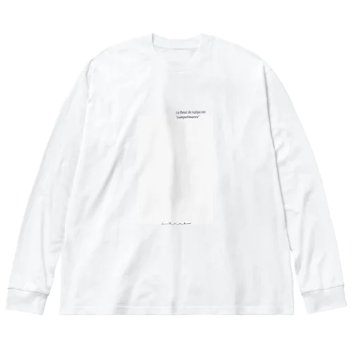 ベビーグレーブルー＊メッセージ ビッグシルエットロングスリーブTシャツ