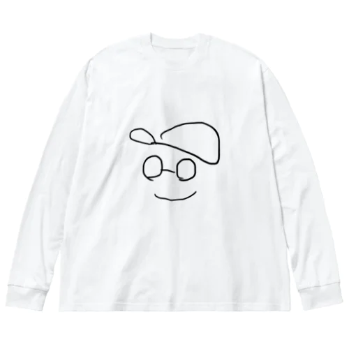 帽子メガネくん ビッグシルエットロングスリーブTシャツ