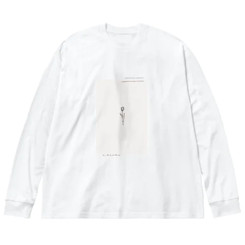 メッセージ＊線画チューリップ Big Long Sleeve T-Shirt