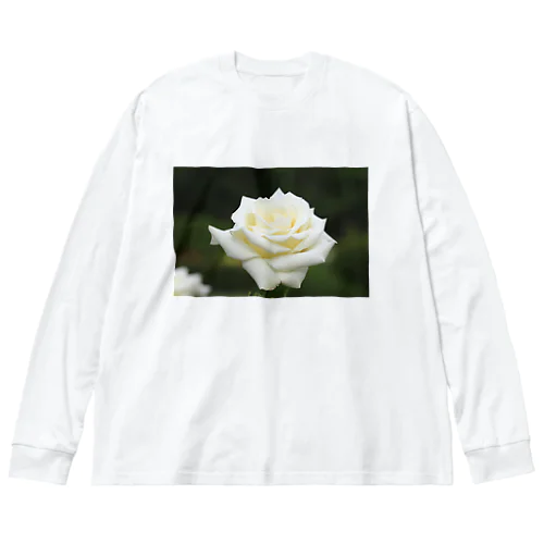 フラワー・ホワイト Big Long Sleeve T-Shirt