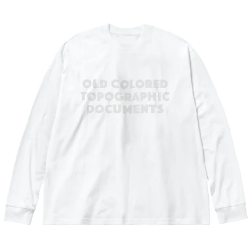 OLD Colored Topographic Documents ビッグシルエットロングスリーブTシャツ