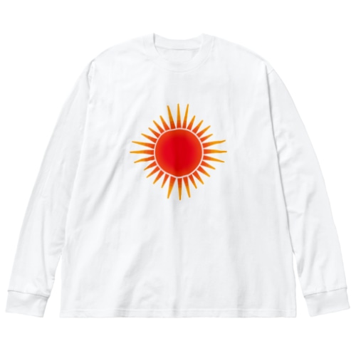 真っ赤に燃える太陽 Big Long Sleeve T-Shirt
