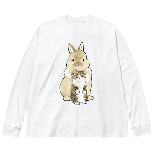 ちっこいねこ ビッグシルエットロングスリーブTシャツ