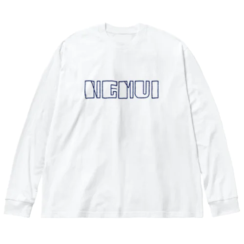 手レタリング NEMUI Big Long Sleeve T-Shirt