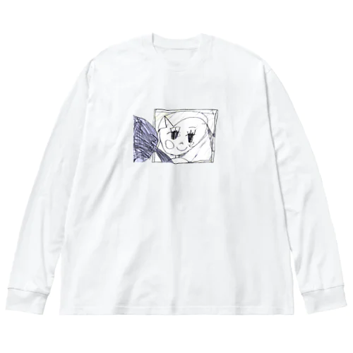 かがみよかがみ（黒線） Big Long Sleeve T-Shirt