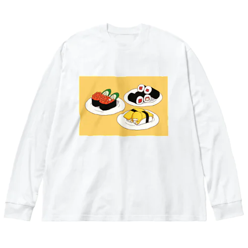 なんかいる。いくら鉄火玉子T ビッグシルエットロングスリーブTシャツ