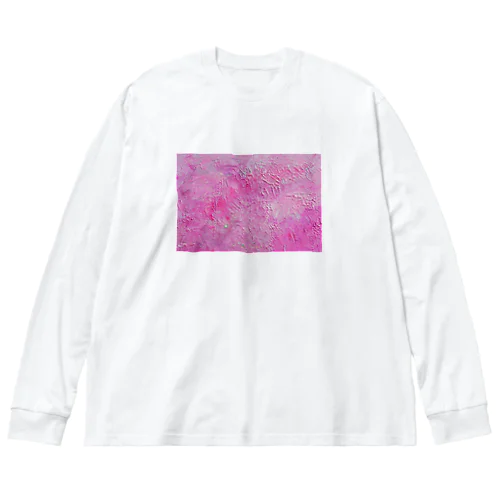 ピンクアクリル絵の具。 Big Long Sleeve T-Shirt