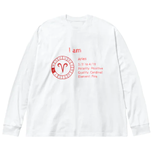 12星座【牡羊座】 Big Long Sleeve T-Shirt