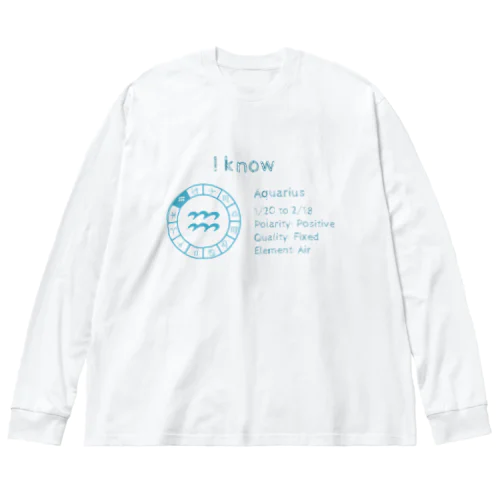 12星座【水瓶座】 Big Long Sleeve T-Shirt