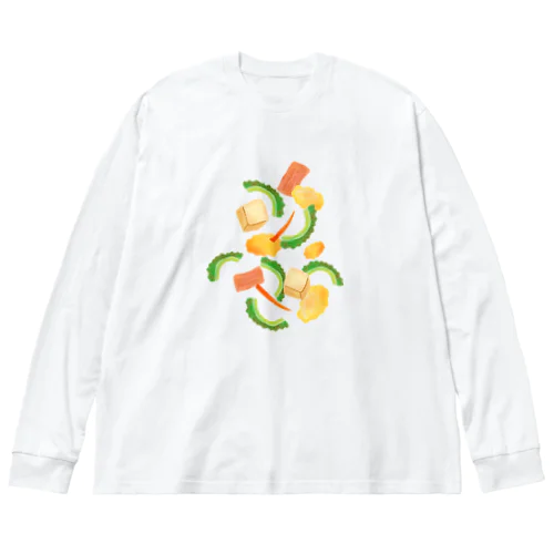 ごーやちゃんぷるー ビッグシルエットロングスリーブTシャツ