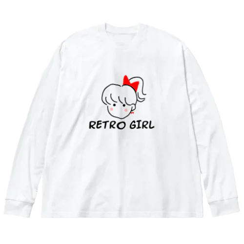 レトロガール ビッグシルエットロングスリーブTシャツ