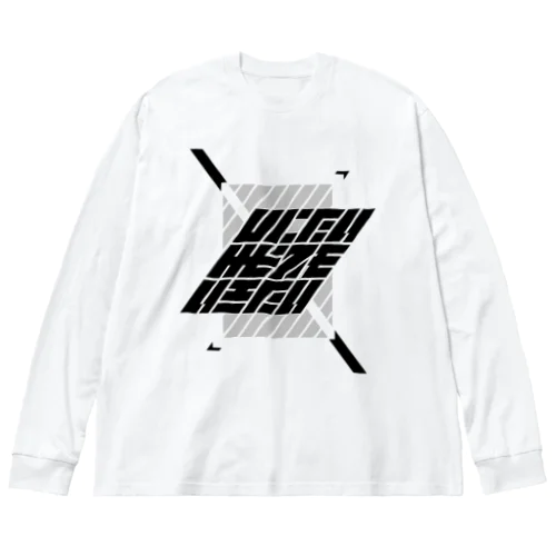 しにたいけどでもいきたい #WHITE ビッグシルエットロングスリーブTシャツ