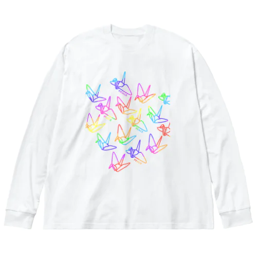 PEACE-平和への祈り-レインボー ビッグシルエットロングスリーブTシャツ