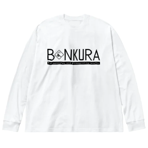 BONKURA TYPO BLK ビッグシルエットロングスリーブTシャツ